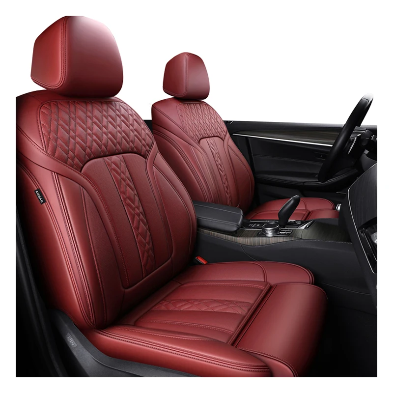 Custom Fit Car Accessories Seat Covers for 5 Seats Luxury Genuine Leather Middle Part Specific for Bmw 7 5 3 1 Series X5 X3 X1