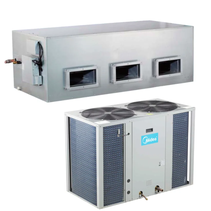 Midea ceiling ducted vrf fan coil unit split cassette dc chiller t1 t3 10kw invert central air conditioner