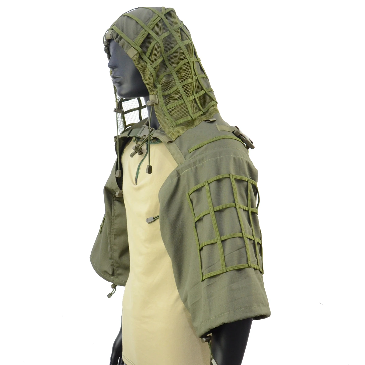 KIANG High Quality Tactical Ghillie Sniper Camouflage Suit Nylon Body Cloak for Outdoor Hunting