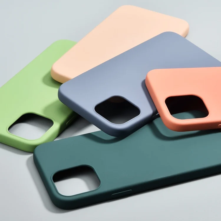 Wholesale soft Liquid Silicone phone case For iPhone 12 11 pro max with logo