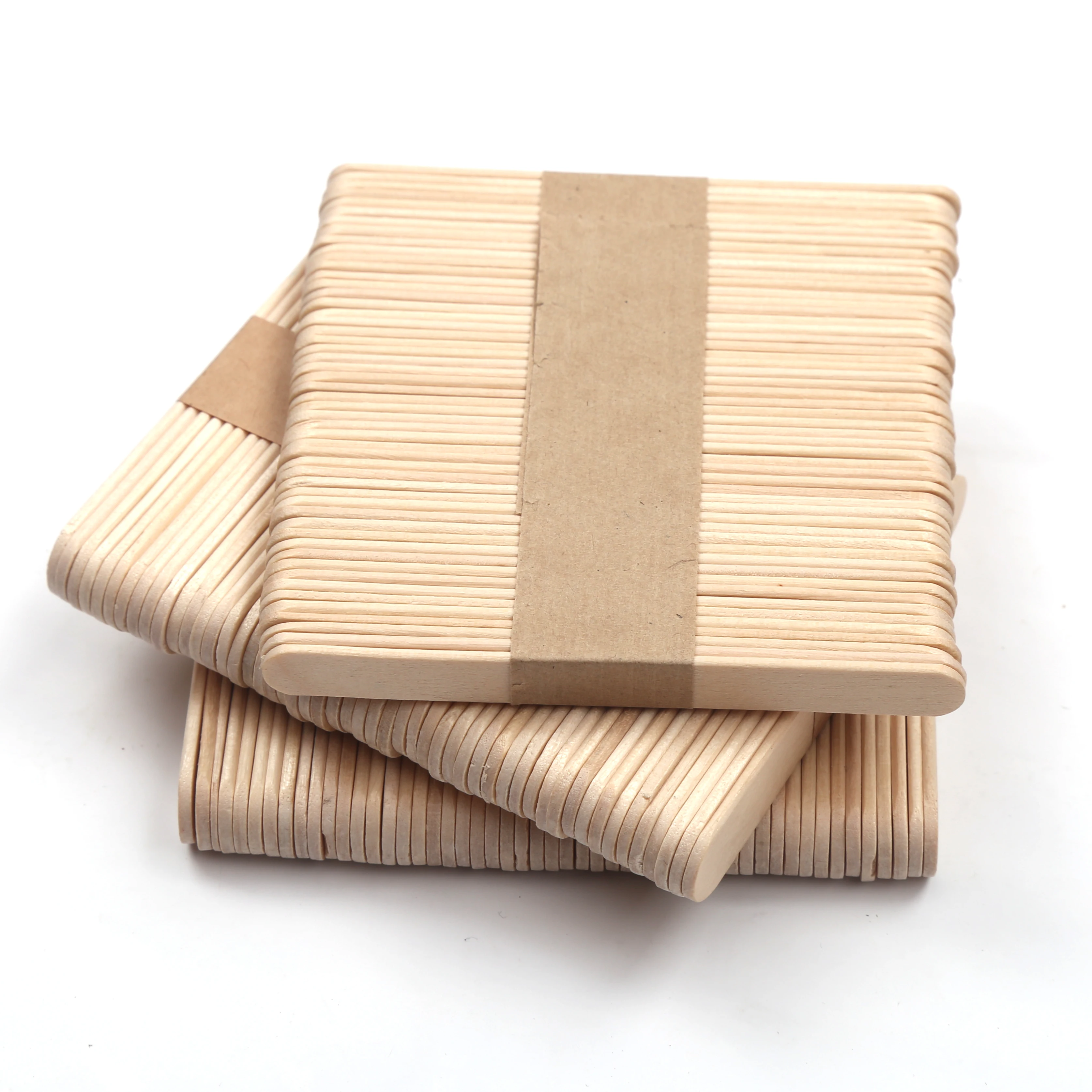 Natural color wooden craft popsicle stick  wood printed ice cream sticks