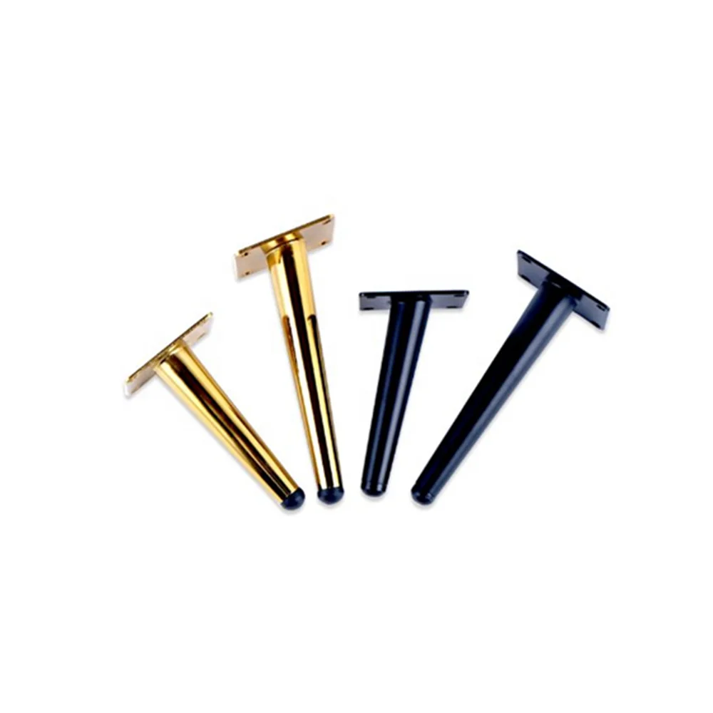 Gold color decorative brass tapered metal sofa/table/chair/bed legs funiture accessories