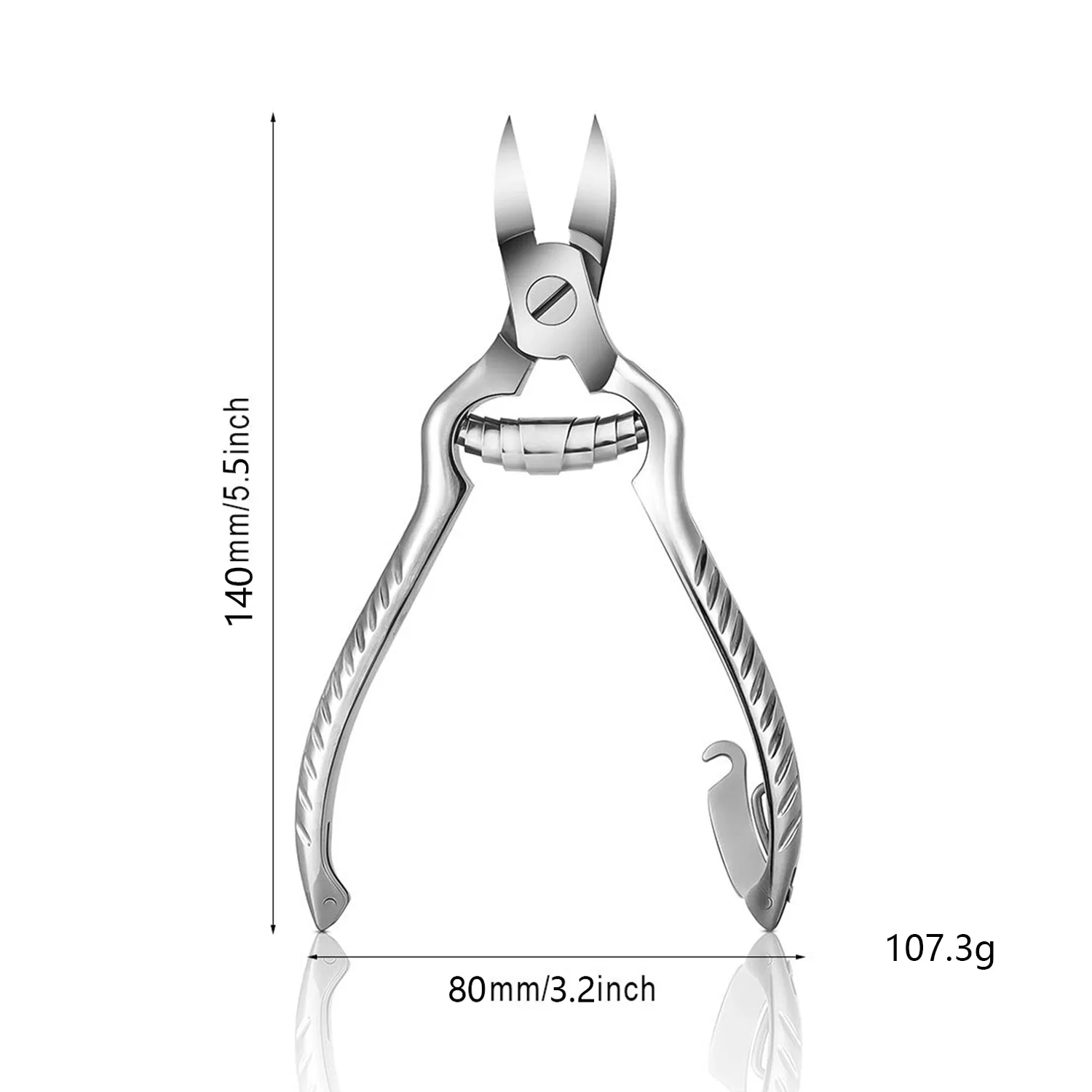 Stainless Steel Nail Clippers with Various Sizes for Hangnail and Cuticle Care, Gourd Shape, Butterfly Design Beauty Tweezers