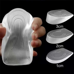 Silicone Gel Height Increase Insole Heel Lifting Inserts Shoe Elastic Height Increase Silicone Insole