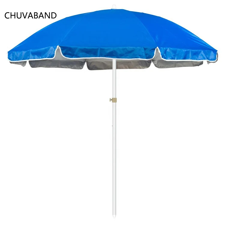 CHUVABAND 2.2M Silver Coating Beach Umbrellas Custom Printed Promotional Advertising Outdoor Parasol