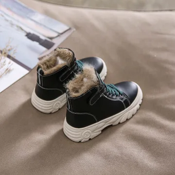 
Children wholesale boutique leather shoes of winer kids boots 