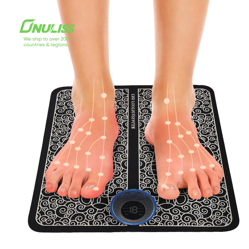 Reflexology Foot Massager Mat,Ems Bioelectric Acupoints Foot Massage Mat