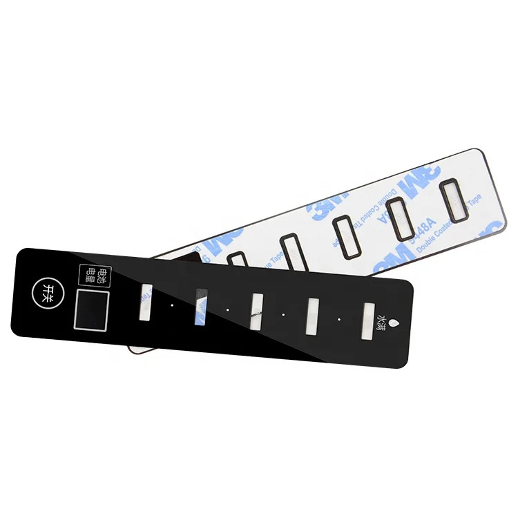 
Screen printed CNC cut adhesive custom acrylic PMMA polycarbonate PC graphic panel 