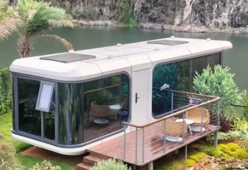 Light luxury technology space capsule camping base mobile space capsule room Mobile view room kiosk Coffee shop