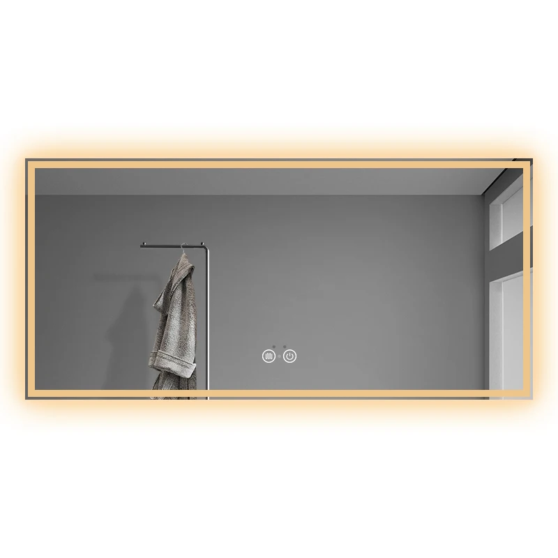 hotel led wall mirrors frameless bath mirrors bathroom lighted glass mirror with light waterproof