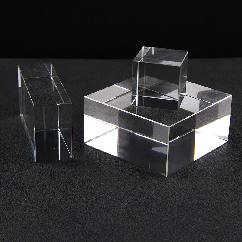 Personalized custom crystal glass craft blank Crystal block Photo laser 3d engraving blanks crystal glass cube