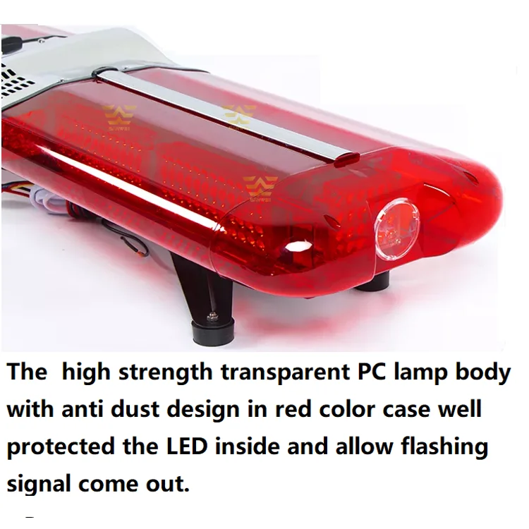 DC12V 120watts revolving smd led police light bar red blue lightbar with alarm speaker