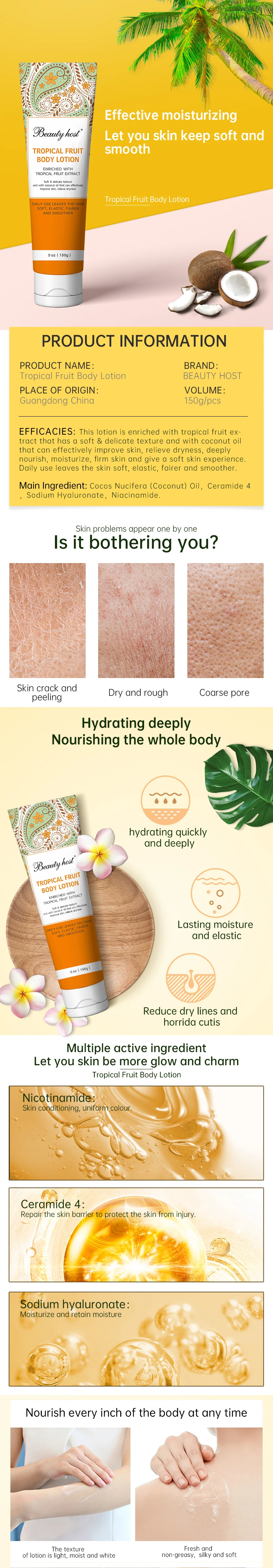 Body Lotion Cream Private Label Organic Moisturizing Shea Butter Skin Whitening Cream for Black Skin