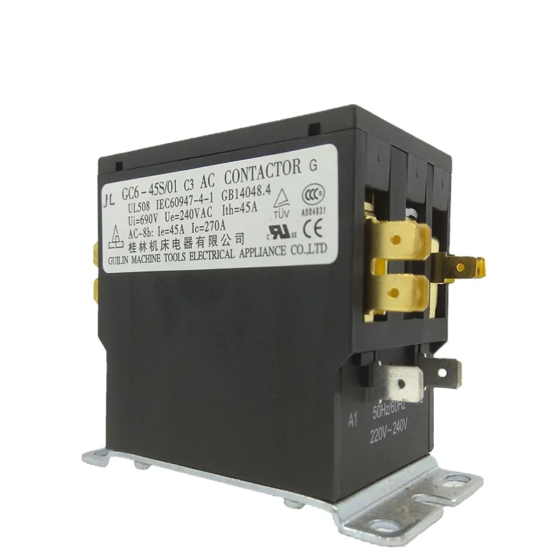 GC6-45S/01 C3 Высококачественная брендовая одежда одиночная фаза контактор 220V 45A 1