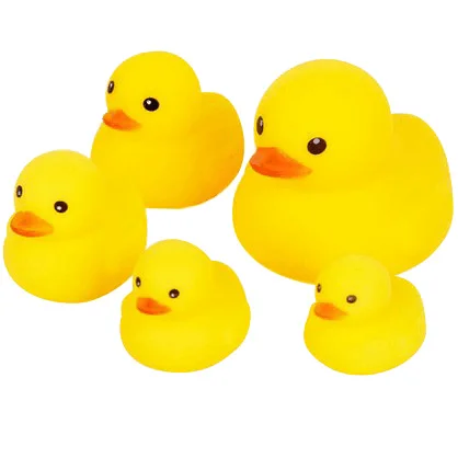 2021 hot sale baby bath water duck toy voice Mini yellow rubber