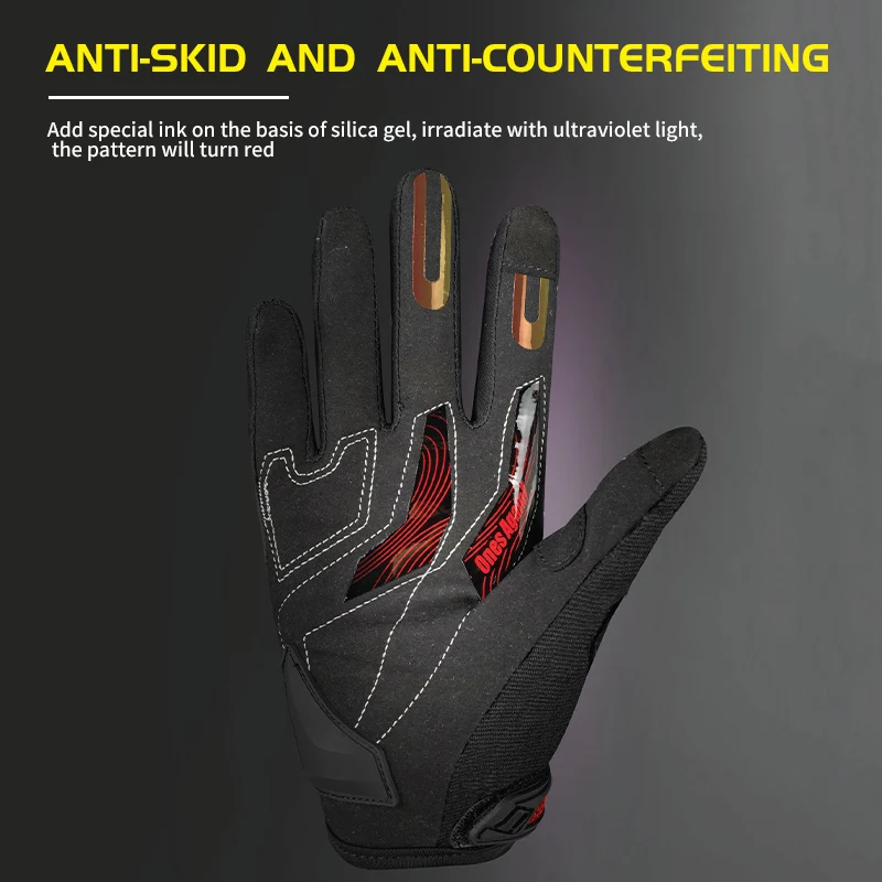 Winter riding motorcycle warm gloves full-finger touch screen carbon fiber protective shell gloves