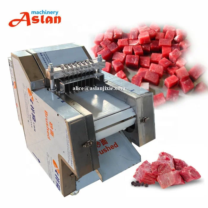 automatic stainless steel frozen beef meat cutter/Mutton meat cube cutting machine/frozen chicken breast dicing machine