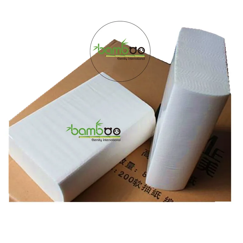Bamboo Pulp Hand Tissue Roll 2 Ply Tissue Paper Towel Roll Custom Embossing Hand Paper