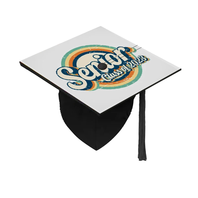 Лидер продаж, индивидуальный логотип, печать, выпускной шапка, Топпер, фоторамка, доска, сублимация, чистый градиентный колпачок, Топпер