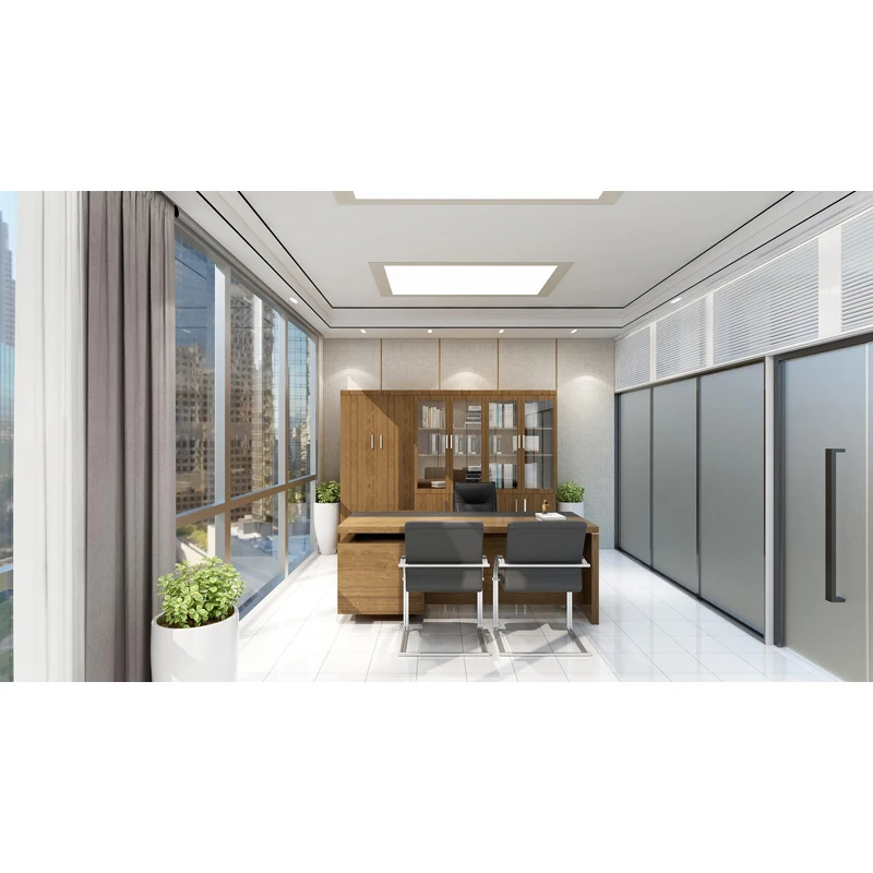 High end executive office furniture set manager room office desk chair and leather office sofa cubicles workstation