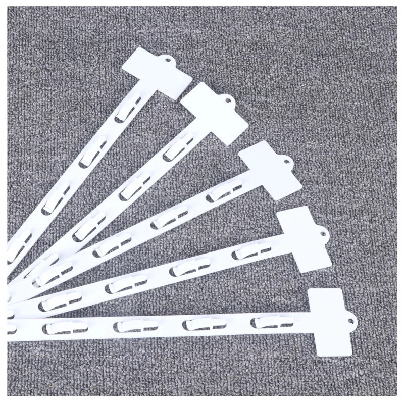 Supermarket 12 Hook Plastic Injection POP Merchandising Hanging Perforated Retail Display Clip Strip Hanging Strips
