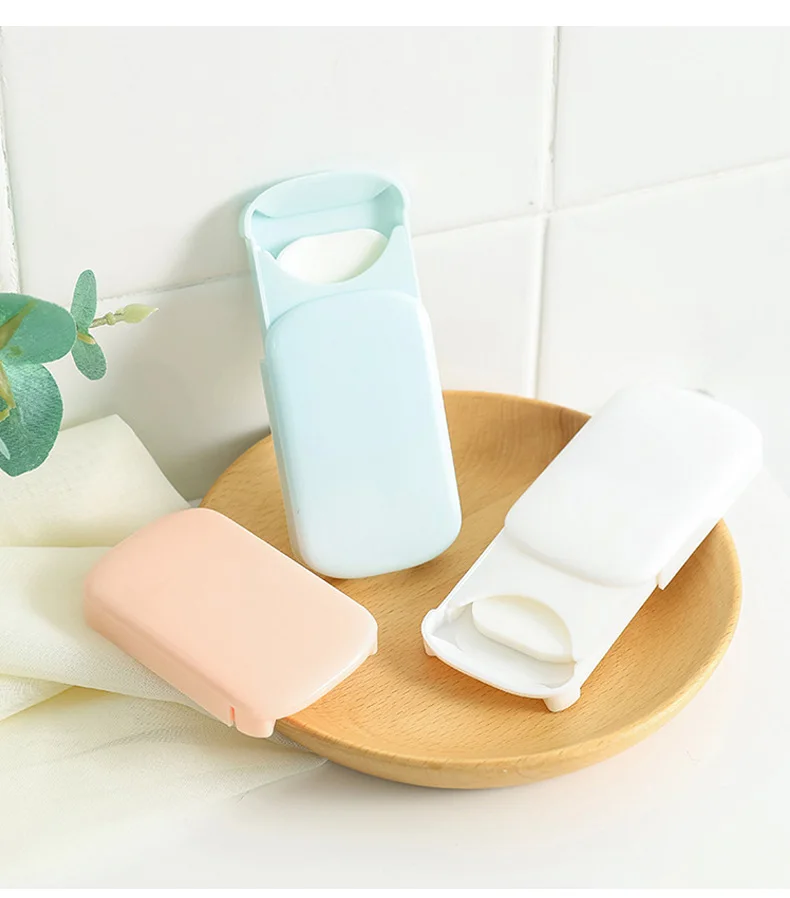 
20pcs Mini Water Soluble Portable Disposable Soap Paper Clean Scented Slice Foaming 
