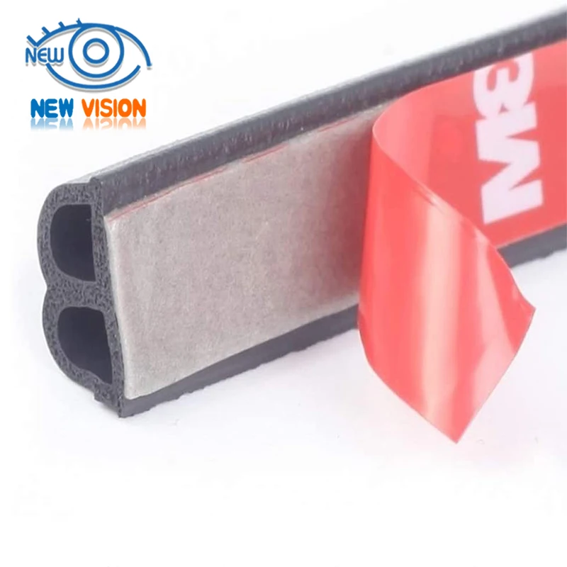 B-P-shape Car Rubber Seal Strips dustproof, Noise Auto Sticker Sill Strip Window Edge Windshield Roof Rubber Sealing Strip NoiSE