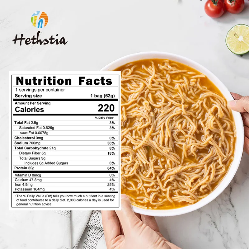 Chicken Flavor Delicious Keto Friendly Low Carb Ramen Instant Meals Healthy High Protein Noodles