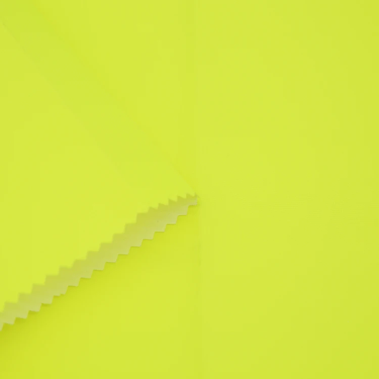 Fluorescent yellow orange 300D 100 polyester waterproof PU coated fabric