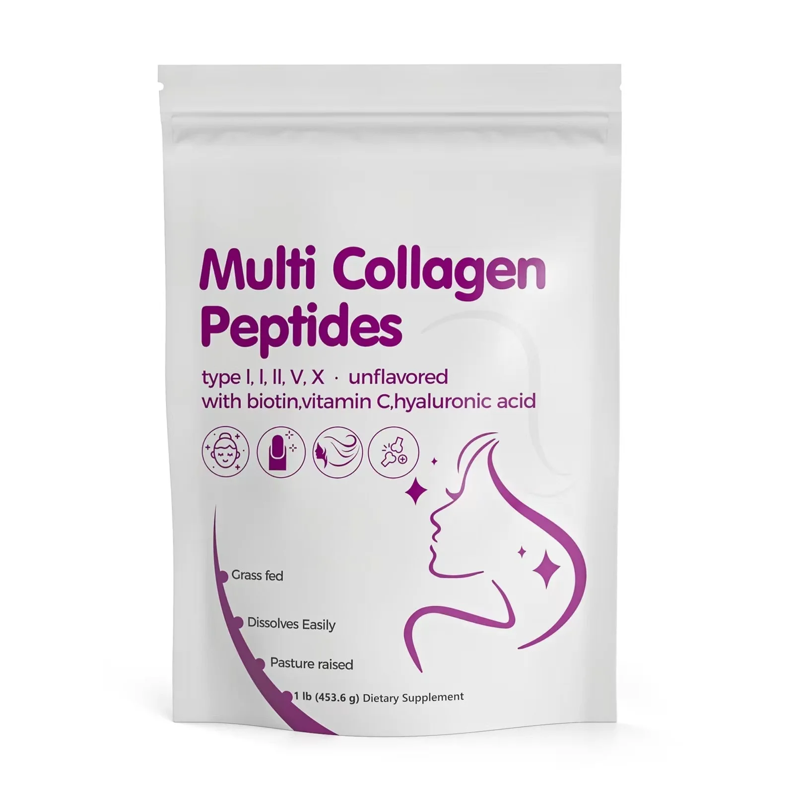 Multi collagen 8 in 1 rejuvinating formula full spectrum blend Collagen powder  Collagen for Hair and Skin Health
