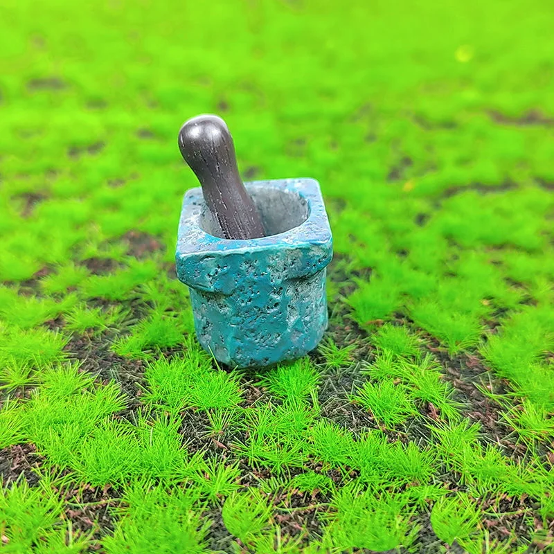 Retro Simulation Stone Mortar Miniature Micro Landscape Bonsai Aquarium Decoration Figurines