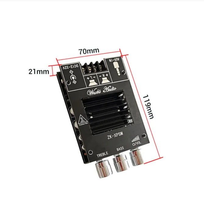 TPA3116D2 BT  Compatible 5.0 HIFI 2.0 Channel Power Audio Stereo Amplifier Board 100WX2 50W+50W ZK-XPS/ZK-XPS