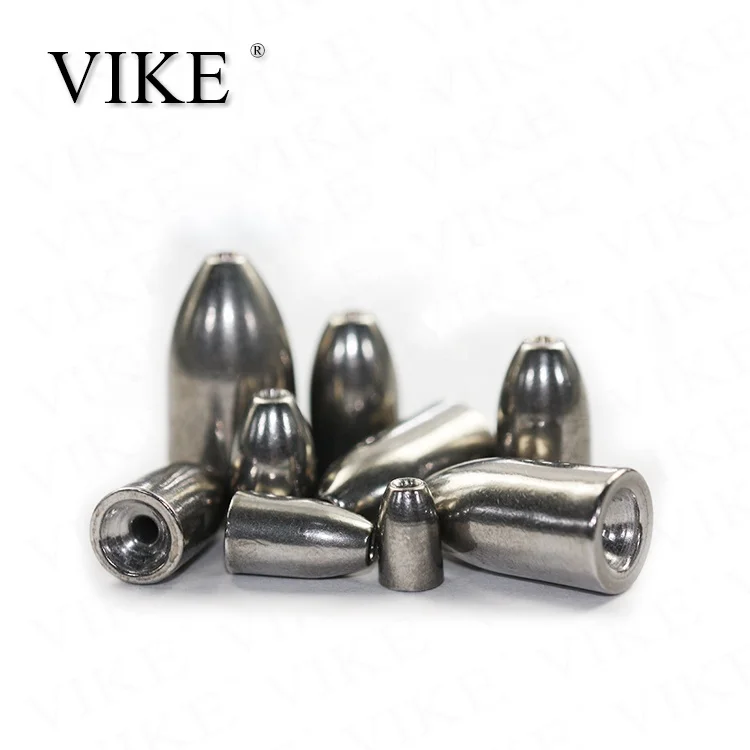 Wholesale high quality tungsten fishing bullet weights unpainted tungsten weight