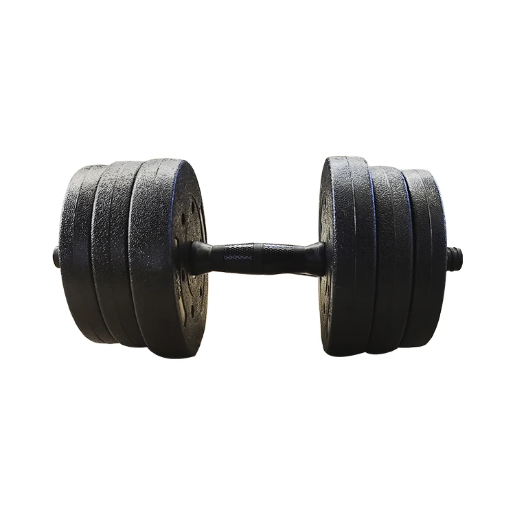 Weight Lifting Plastic adjustable dumbbell set dumbbell hantle barbell set  with lowest price
