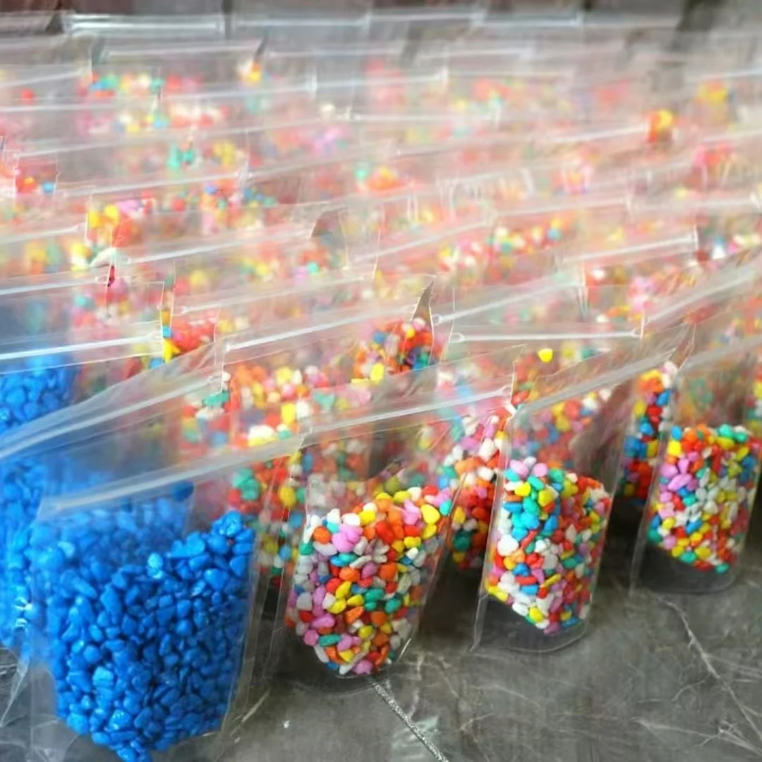 Aquarium Fish Decorated Rocks Mix Color Gravel decorative Pebble stone For Garden Landscape Plants Aquarium Colored Stones For