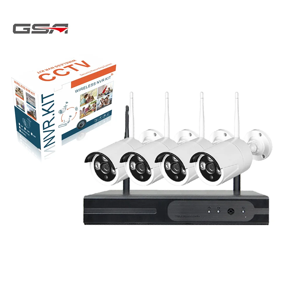 GSA 4ch system security home wireless alarm system wireless home security  1080p wifi system