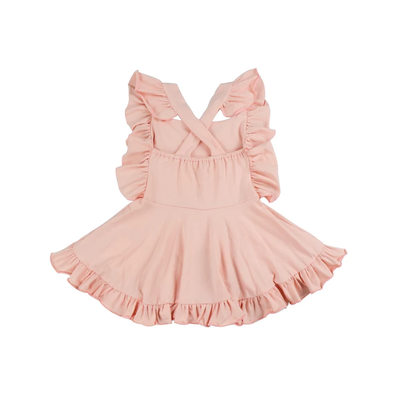 2023 Yiwu Yiyuan lovely little girls pink dress kids summer dress girls infant princess ruffed cotton frock 6month baby dress