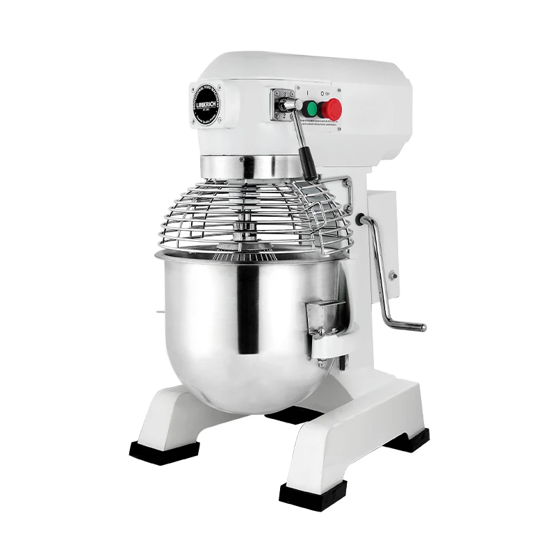 20 Liter Industrial Electric Food Mixer Machine with Stainless Steel Housing Bowl-Lift Design and Dough Hook Wholesale