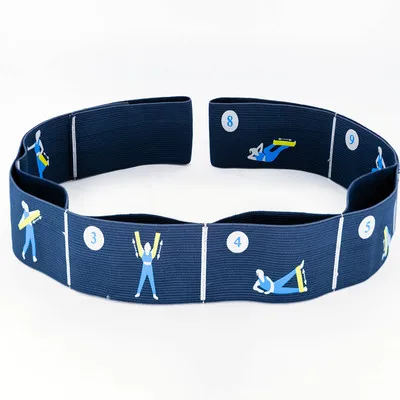 Custom logo  Elastic Strap with 10 Flexible Loops Exercises Workout Yoga Stretch band Resistance Strap Belt