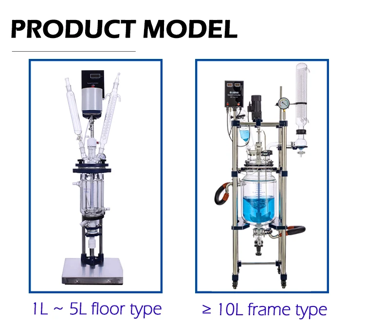 100L Vacuum Distillation Continous Stirred Tank Ultrasonic Glass Reactor
