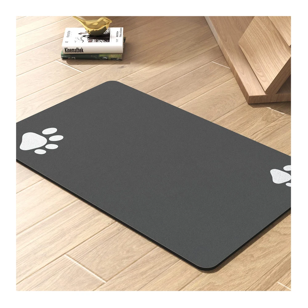 Pet Feeding Mat-Absorbent Dog Mat for Food and Water Bowl-No Stains Quick Dry Dog Water Dispenser Mat