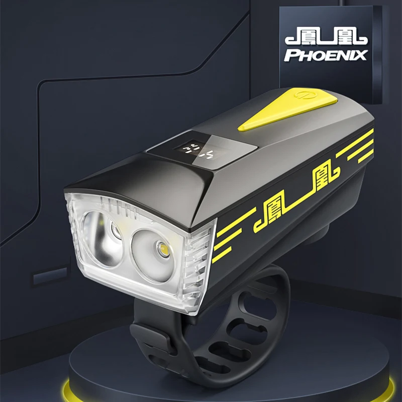 Phoenix 4 In 1 Solar Speaker Front Flash Strobe USB Waterproof Rechargeable Lamp Led Electric Bike Bicycle Light With Horns