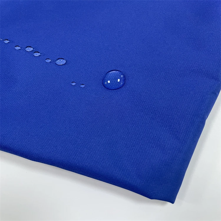 Indian Market Popular Rain Suit Fabric Waterproof Stripe Pongee With PVC Coated