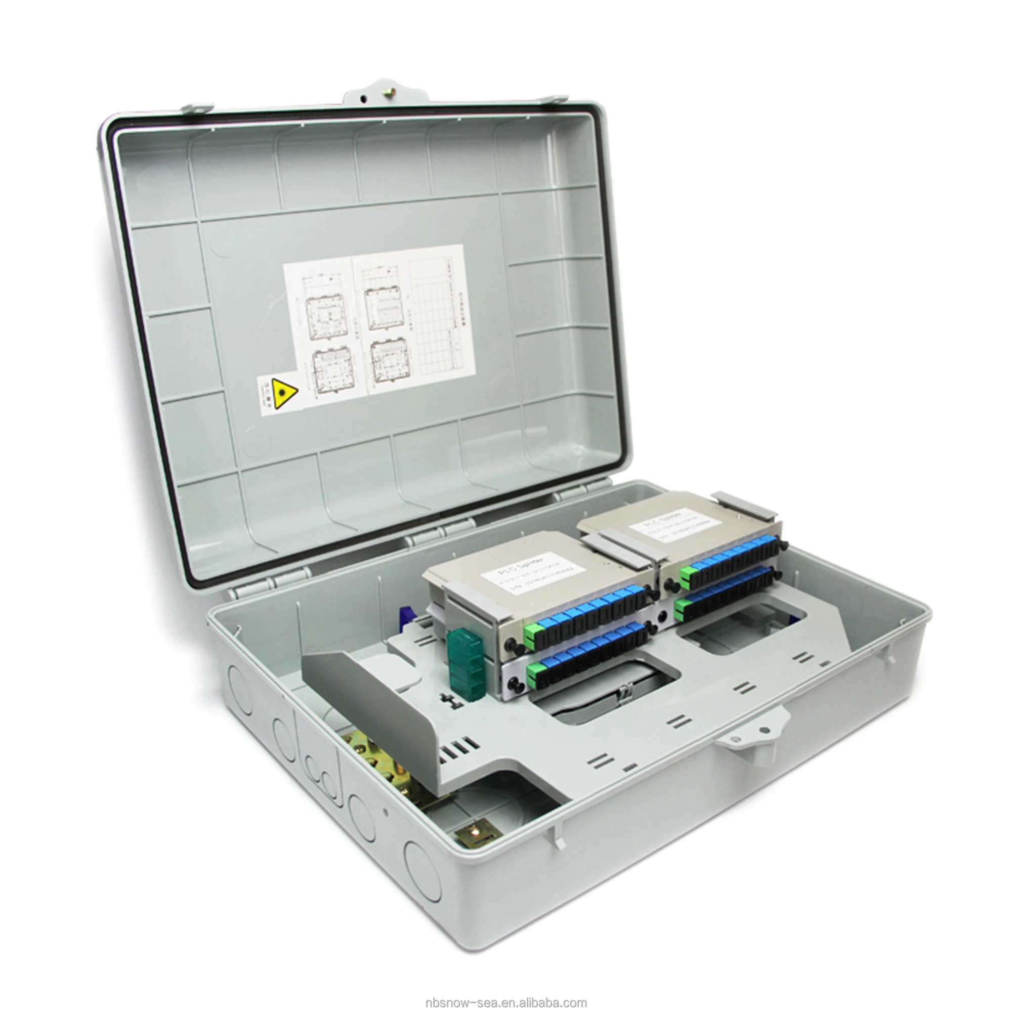 32 Port Outdoor Waterproof Fiber Optical Joint Box for 4pcs 1*8 or 2pcs 1*16 LGX Optical Splitter