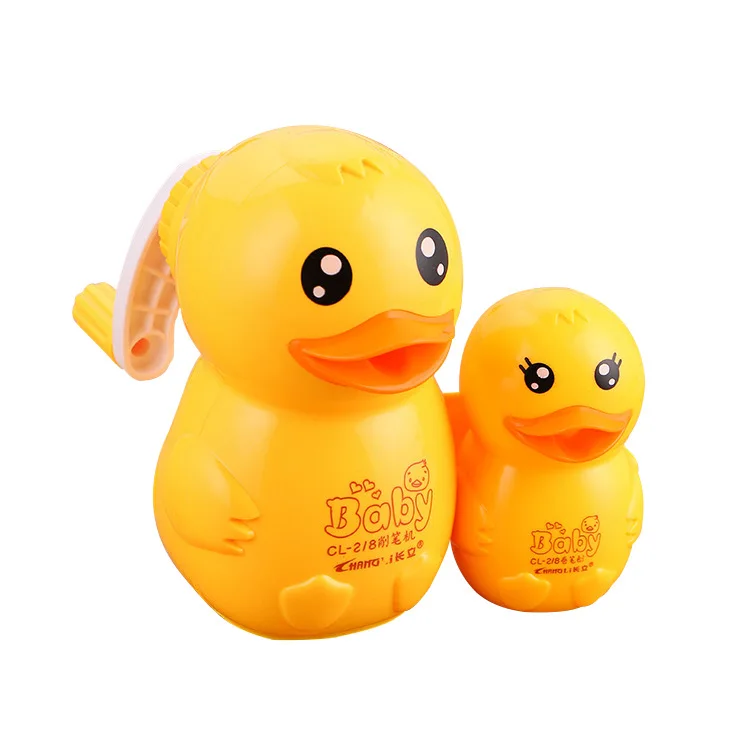 Creative hand cranked pencil sharpener, student multifunctional pencil sharpener, cute duck baby pencil sharpener