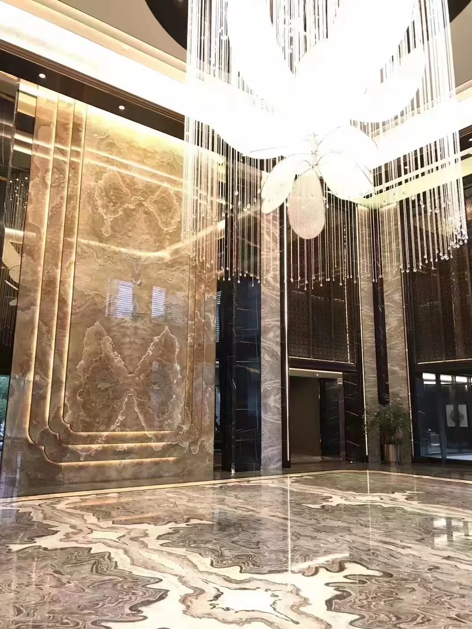 Polished Antique Fantasia Golden Brown Marble