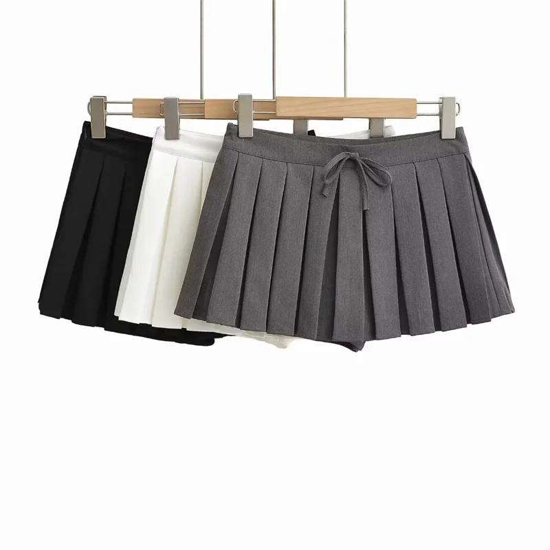 TAOP&ZA Fashion Summer New Korean Style Skirt Women 2024 Tennis Casual High Waist Sexy Mini Skirt College Short Mini Skirt 69