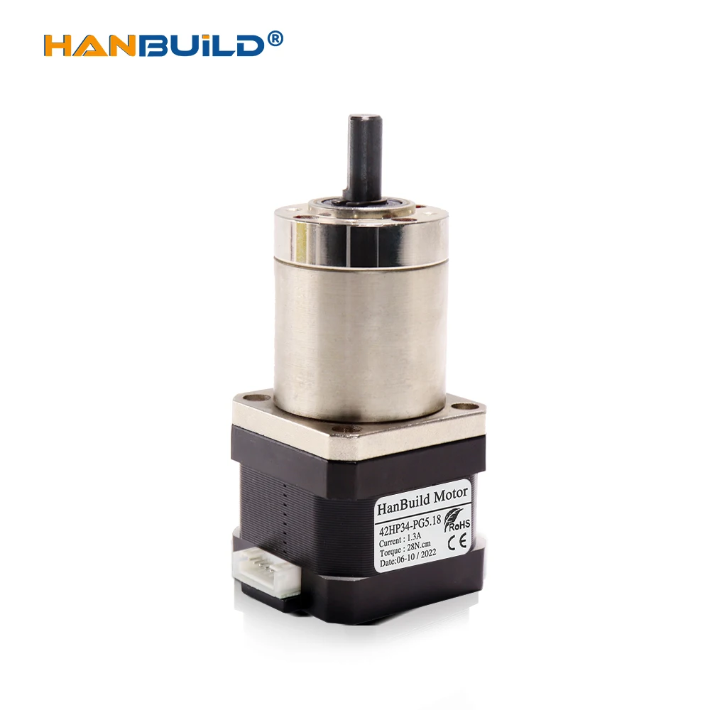 HanBuild for 3D Printer 17HS3401S-PG reduction ratio 51/71/100/139-1 Nema 17 1.3A planetary gear reducer 42 stepper motor
