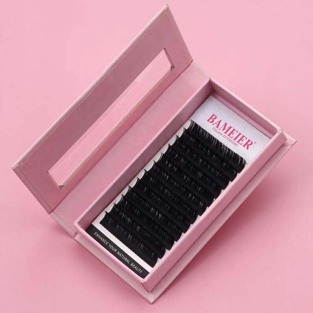 Factory Outlet Classic Eyelash Extensions Round Style Thickness Eyelash Extensions Mix Length With Custom Package Wholesale