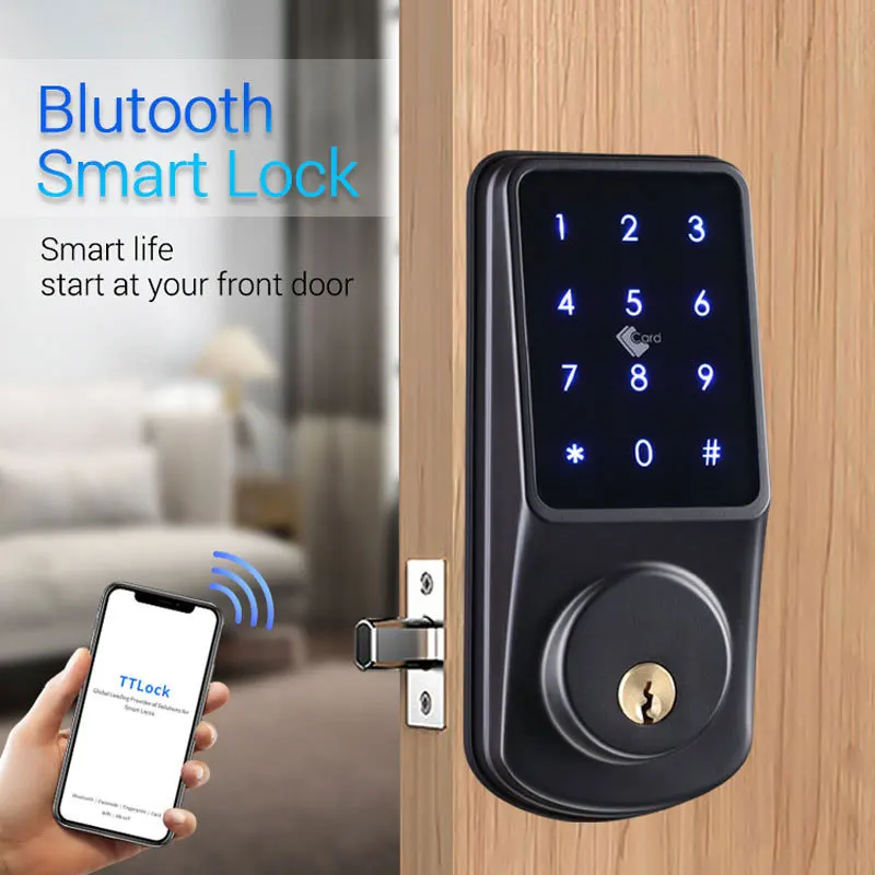 Factory delivery WIFI APP electronic deadbolt biological  keyboard password intelligent door lock